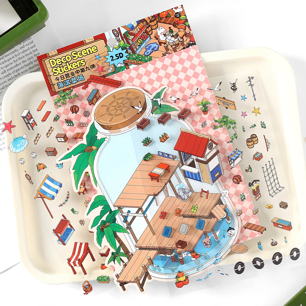Landscape Sticker Open for Business Today: Series Vol. 9 Seaside Market CN 1 Piece