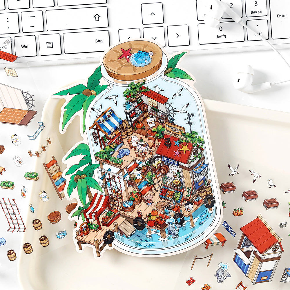 Landscape Sticker Open for Business Today: Series Vol. 9 Seaside Market CN 1 Piece