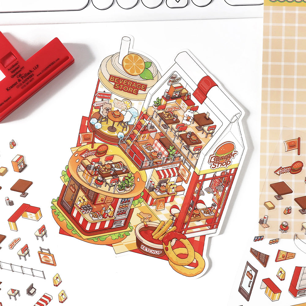 Landscape Sticker Infeel.Me Open for Business Today: Series Vol. 12 Yummy Burger CN 1 Piece