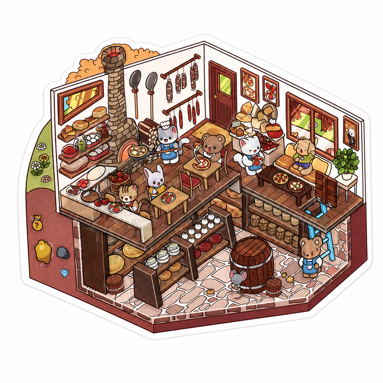 Landscape Sticker Infeel.Me Open for Business Today: Series Vol. 3 Cheese Shop CN 1 Piece