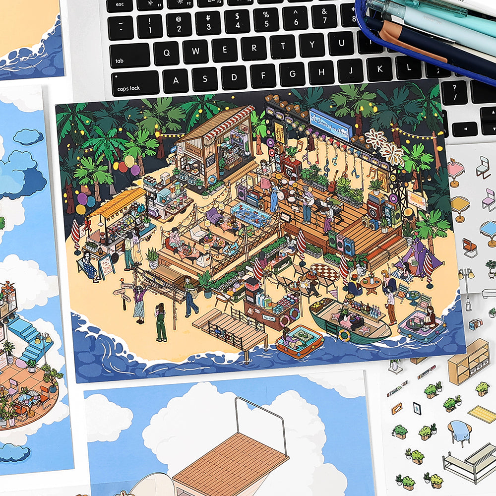Landscape Sticker Infeel.Me Open for Business Today: Series Vol. 10 Island Music Festival CN 1 Piece