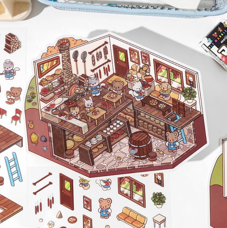 Landscape Sticker Infeel.Me Open for Business Today: Series Vol. 3 Cheese Shop CN 1 Piece