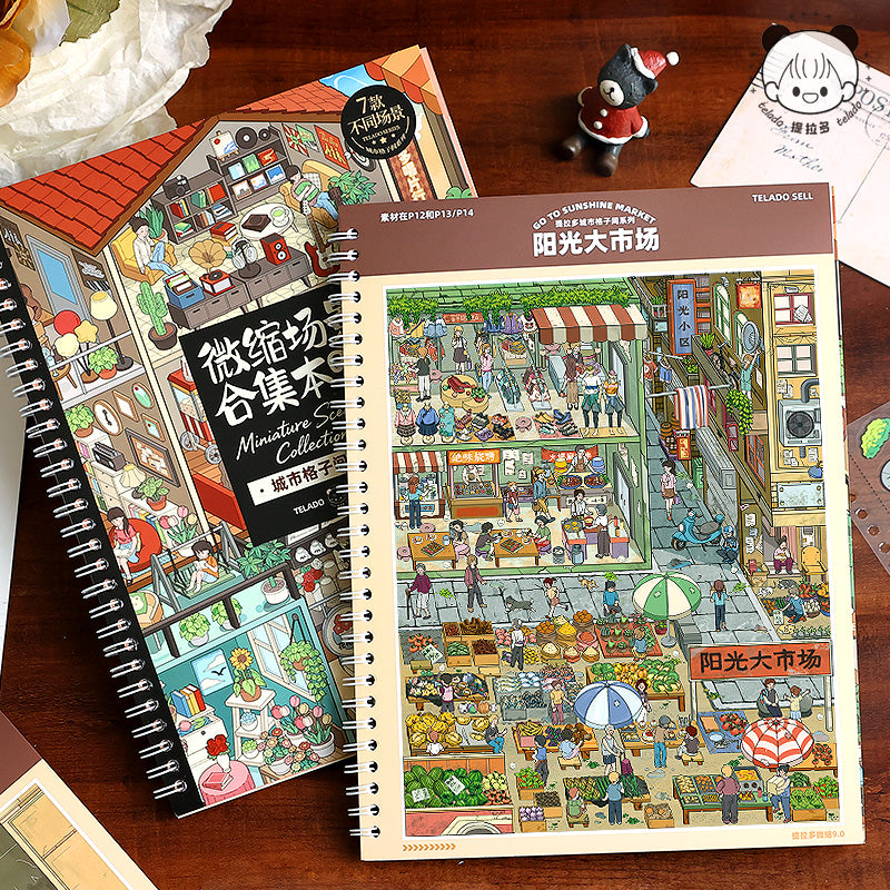 Landscape Sticker Telado Miniature Scenes Collection Vol. 9.0: Urban Cottages 3D CN 1 Piece