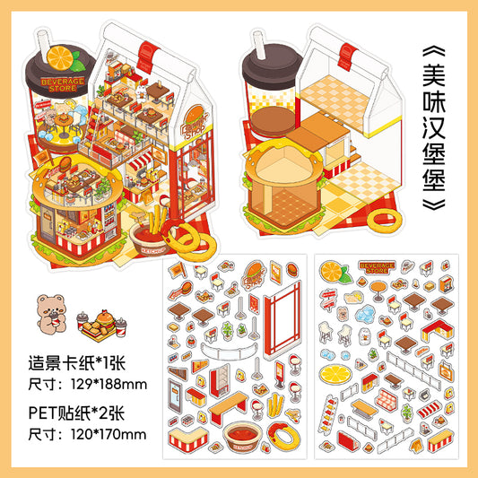 Landscape Sticker Infeel.Me Open for Business Today: Series Vol. 12 Yummy Burger CN 1 Piece
